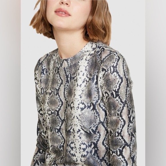 Vero Moda Long Sleeve Snakeskin Print Dress Size S - Picture 2 of 12